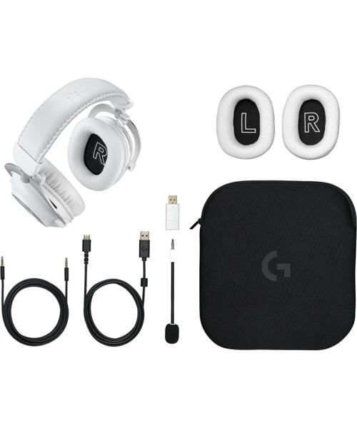 Logitech G Pro X Wireless 2, LIGHTSPEED, Bluetooth, bílá