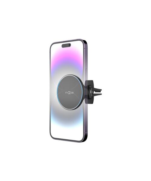 Držák s bezdrátovým nabíjením FIXED MagRound s podporou uchycení MagSafe, 15W, černý