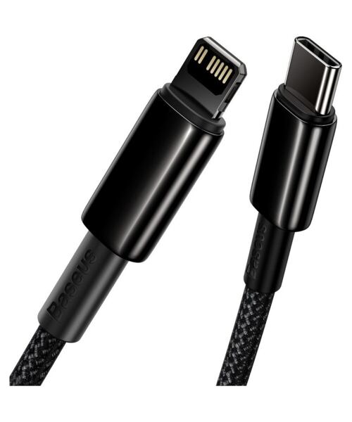 Baseus CATLWJ-01 Tungsten Gold Fast Charge Kabel USB-C to Lightning 20W 1m Black