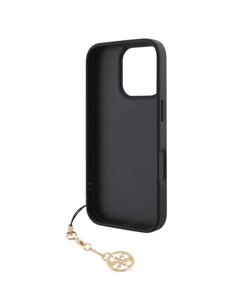 Guess 4G Charm Zadní Kryt pro iPhone 16 Pro Max Tone on Tone Grey