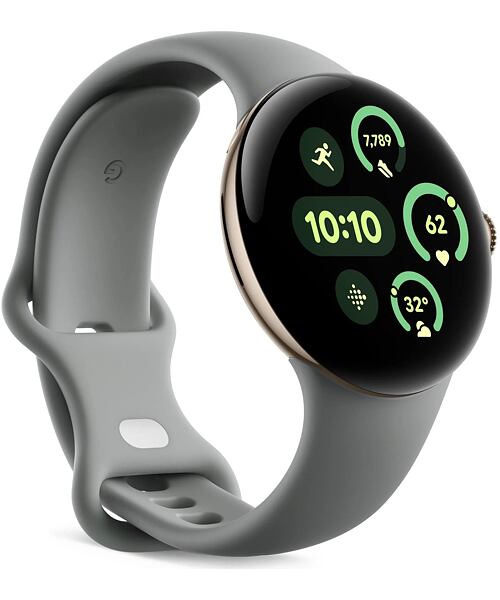 Google Pixel Watch 3 41mm Champagne Gold Aluminum Case/Hazel Active Band