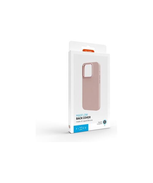 Zadní kryt FIXED MagFlow s podporou MagSafe pro Apple iPhone 16, růžový