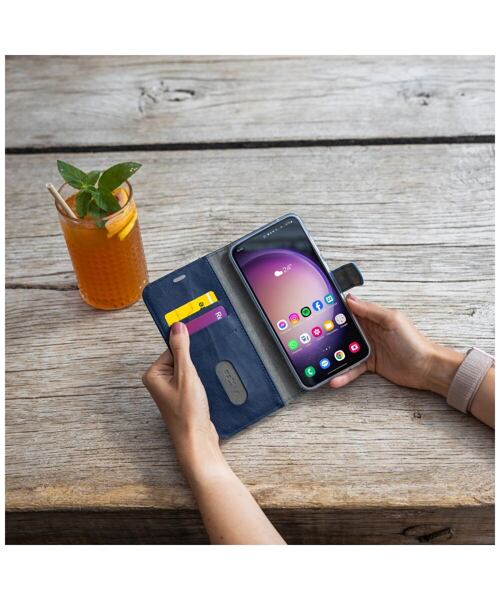 Pouzdro typu kniha FIXED Opus pro Apple iPhone 16, modré