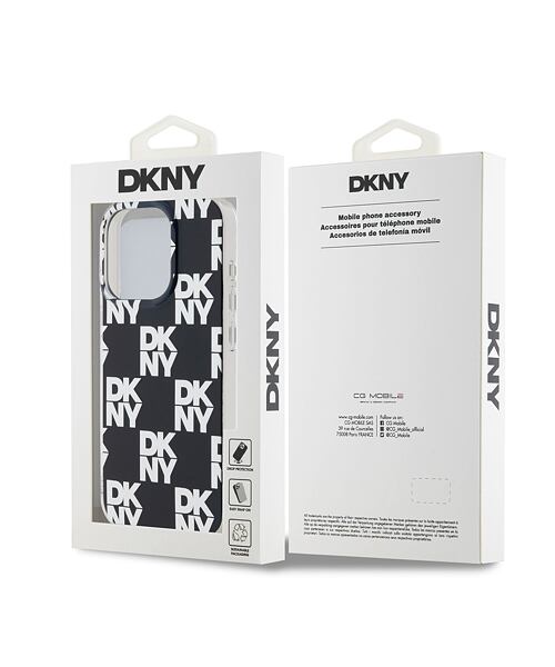 DKNY PC/TPU Checkered Pattern Zadní Kryt pro iPhone 15 Pro Black