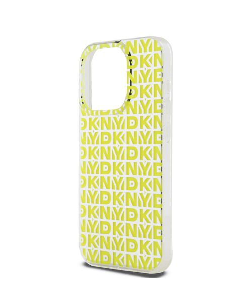 DKNY PC/TPU Repeat Pattern Zadní Kryt pro iPhone 15 Pro Yellow