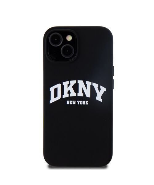 DKNY Liquid Silicone Arch Logo MagSafe Zadní Kryt pro iPhone 15 Black