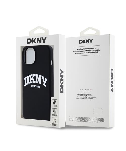 DKNY Liquid Silicone Arch Logo MagSafe Zadní Kryt pro iPhone 11 Black