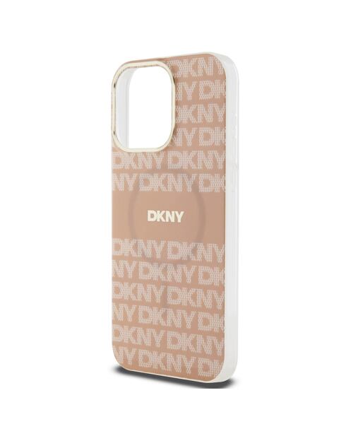 DKNY PC/TPU Repeat Pattern Tonal Stripe Magsafe Zadní Kryt pro iPhone 15 Pro Max Pink