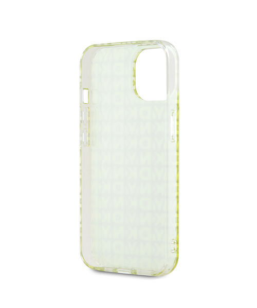 DKNY PC/TPU Repeat Pattern Zadní Kryt pro iPhone 15 Yellow
