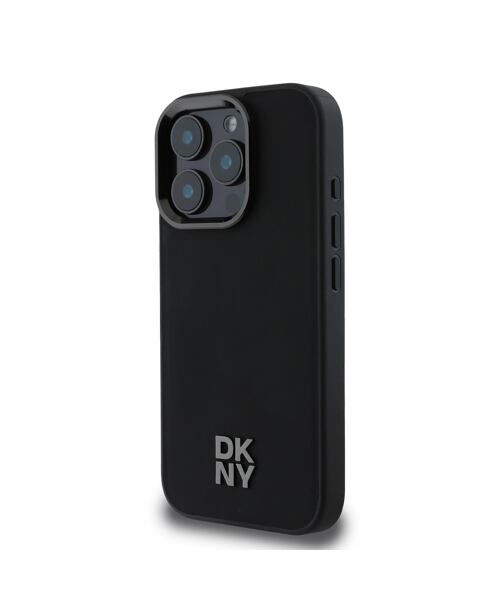 DKNY PU Leather Stack Logo Magsafe Zadní Kryt pro iPhone 16 Pro Max Black