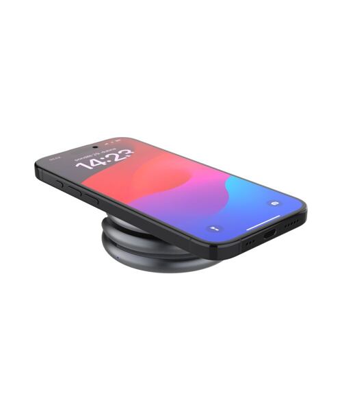 Bezdrátová skládací nabíječka 3v1 FIXED MagPowerstation Round s podporou MagSafe, 15W+5W+5W, šedá