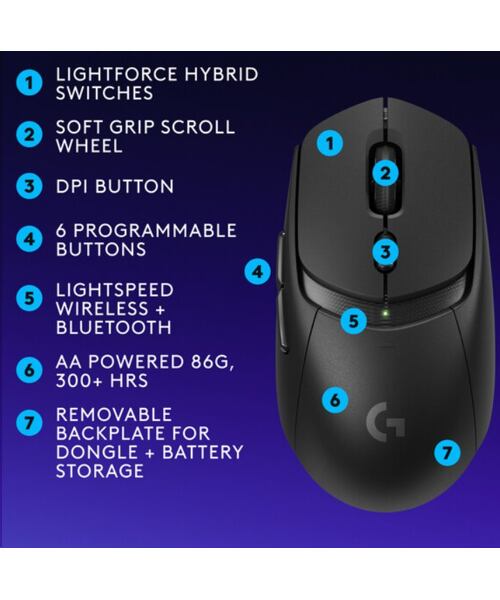 Logitech G309 LIGHTSPEED Gaming Mouse - BLACK - EER2