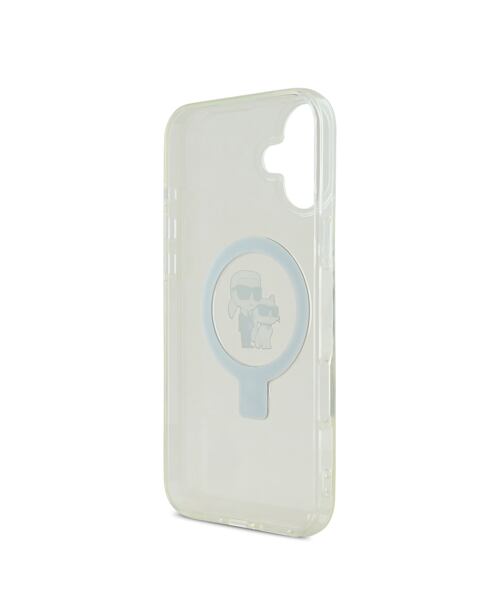 Karl Lagerfeld Ringstand Karl and Choupette MagSafe Zadní Kryt pro iPhone 16 White