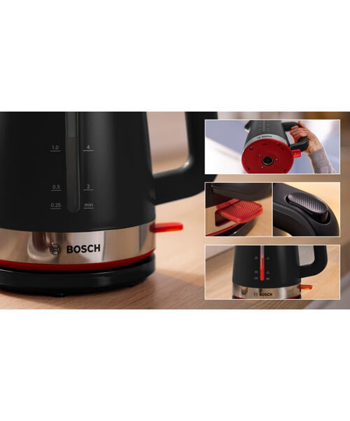 Bosch TWK4M223 elektrická konvice 1,7 l 2400 W Černá