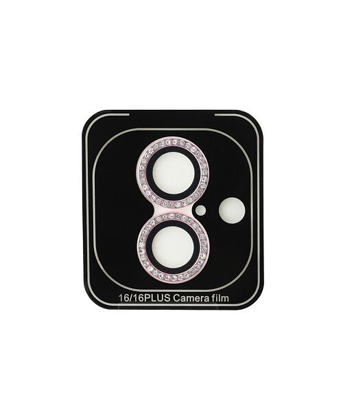 Guess Fixed Glitter Ochrana Čoček pro iPhone 16/16 Plus Pink