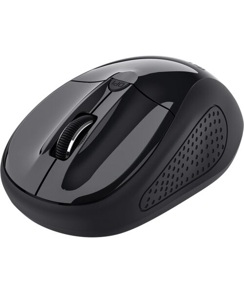 TRUST BASICS/Kancelářská/Optická/1 600 DPI/Bezdrátová USB/Černá