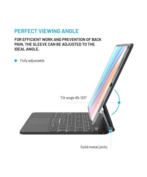 Pouzdro s bezdrátovou klávesnicí FIXED Typee pro Apple iPad 10,9" (2022)/iPad 11" (2025), CZ, černé