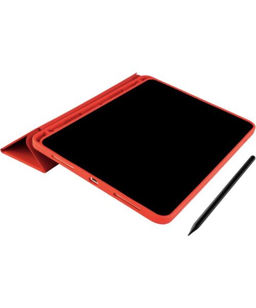 Pouzdro FIXED Padcover+ pro Apple iPad Air 13" (2024/2025) se stojánkem a pouzdrem pro Pencil, červe