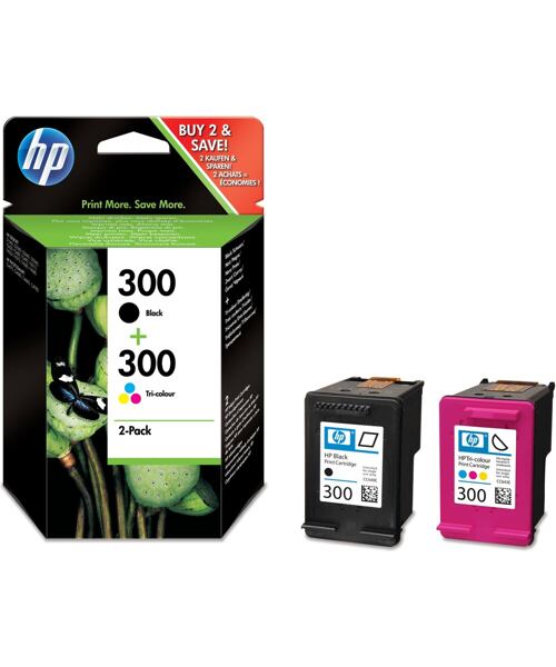 HP 300 - combo pack (černá, 3barevná), CN637EE