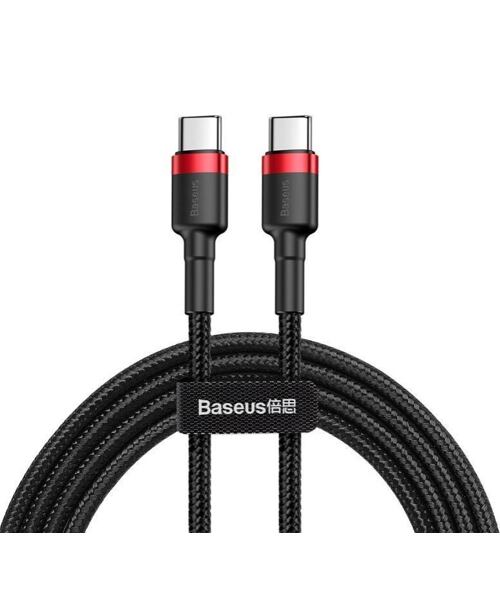 Baseus datový kabel Cafule USB-C PD2.0 1m 60W (20V 3A) černo-červený