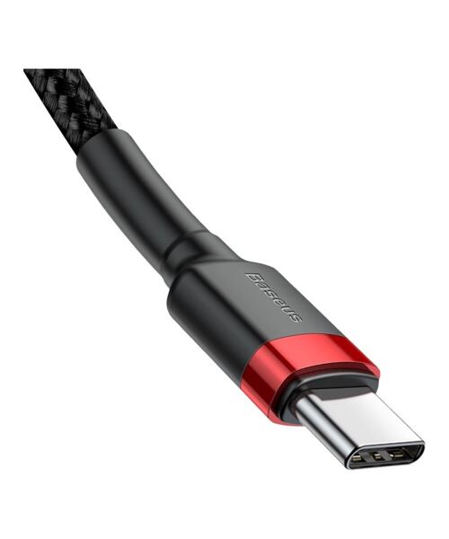 Baseus datový kabel Cafule USB-C PD2.0 1m 60W (20V 3A) černo-červený