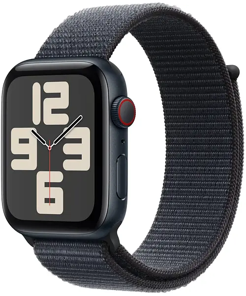 Apple Watch SE (2024) GPS+Cellular 44mm Midnight Aluminium Case with Ink Sport Loop