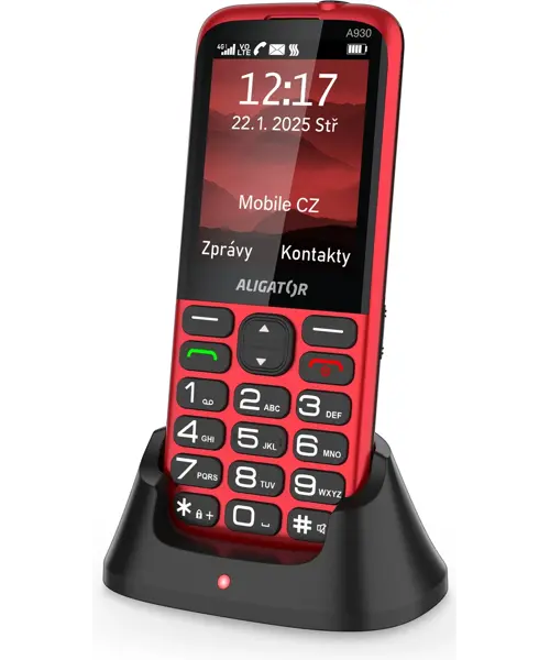 Aligator A930 GPS 4G Senior Red
