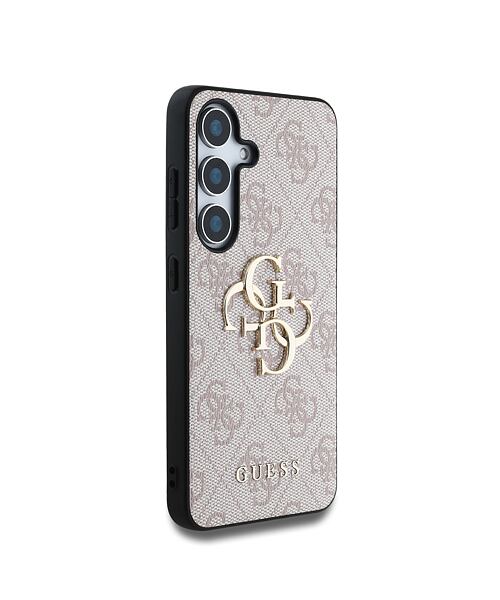 Guess PU 4G Metal Logo Zadní Kryt pro Samsung Galaxy S25+ Pink