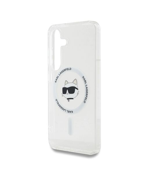 Karl Lagerfeld IML Choupette Head MagSafe Zadní Kryt pro Samsung Galaxy S25+ Transparent