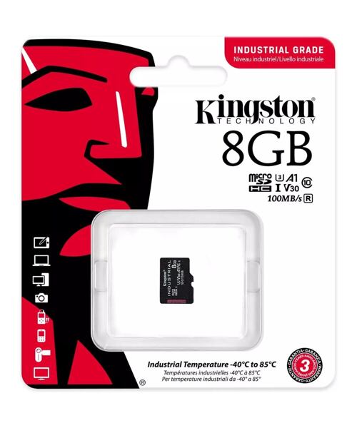 Kingston Industrial/micro SDHC/8GB/UHS-I U3 / Class 10/+ Adaptér