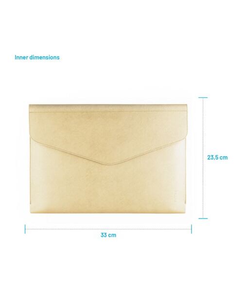 Pouzdro FIXED Siena pro notebooky a tablety o úhlopříčce do 13", světle žluté