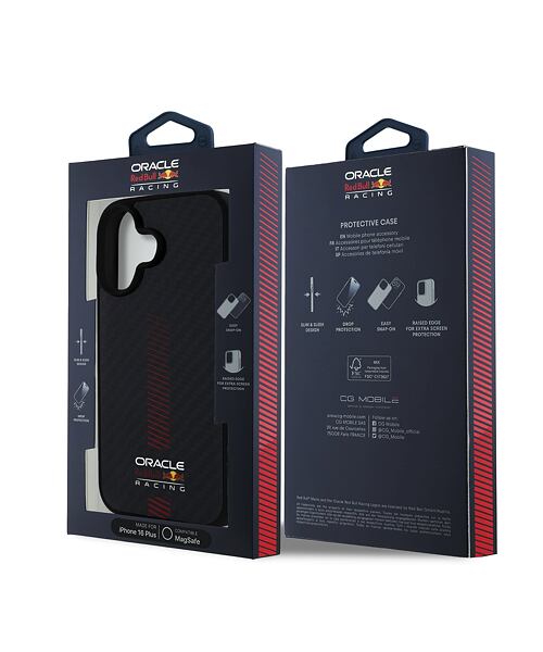 Red Bull Carbon Powerbar MagSafe Zadní Kryt pro iPhone 16 Plus Black