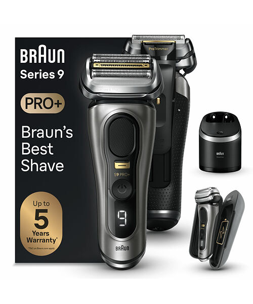 Braun Series 9 Pro+ 9575cc Wet & Dry Planžetový holicí strojek Zastřihovač Metalická