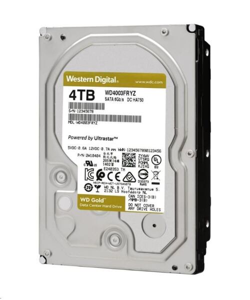 WESTERN DIGITAL HDD 4TB WD4004FRYZ Gold 256MB SATAIII 7200rpm