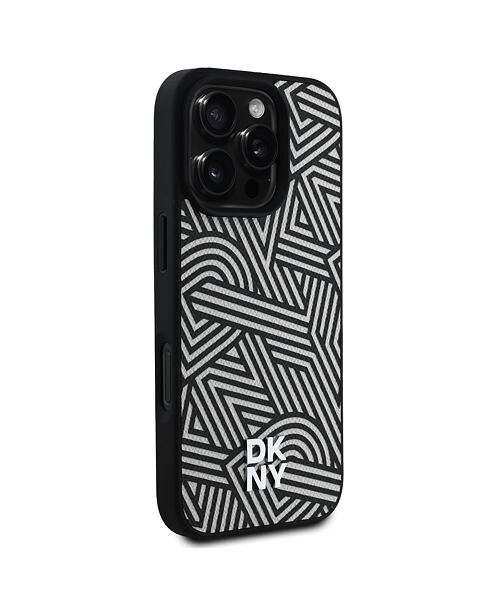 DKNY PU Leather Crosswalk Pattern Magsafe Zadní Kryt pro iPhone 16 Pro Ivory