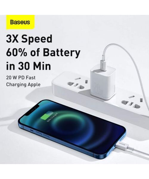 Baseus datový kabel Superior USB-C/Lightning 1m 20W bílý