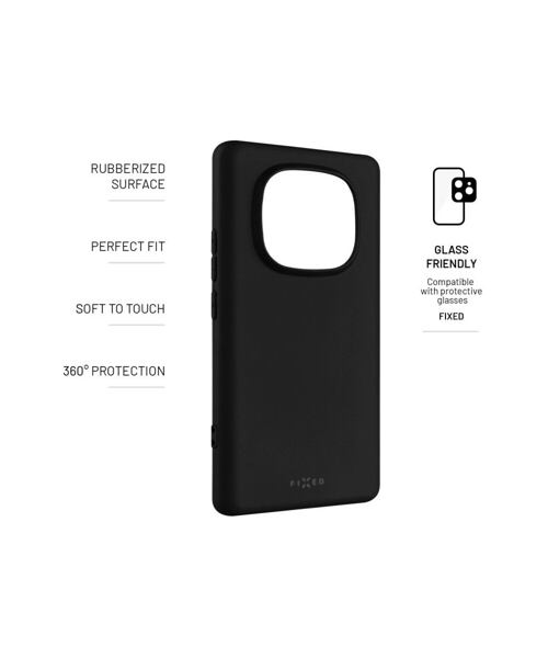 Zadní pogumovaný kryt FIXED Story pro Xiaomi Redmi Note 14 Pro 4G, černý