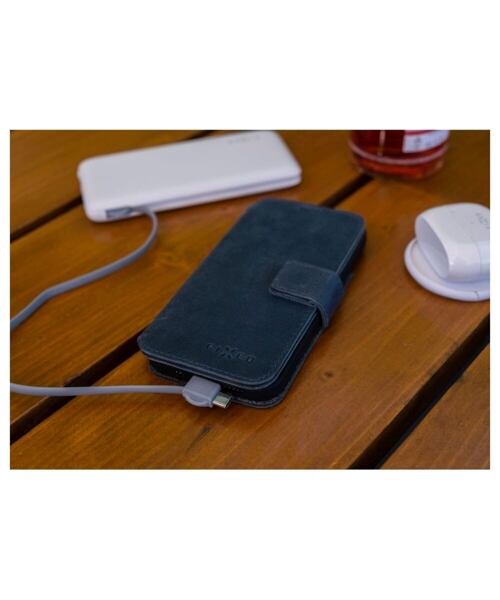 Kožené pouzdro typu kniha FIXED ProFit pro Samsung Galaxy S25, modré