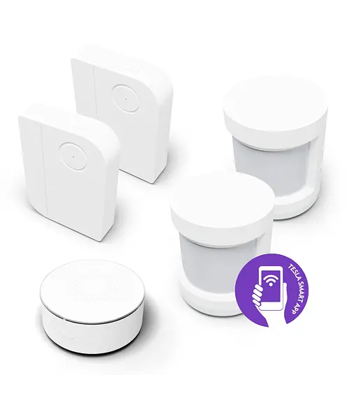 Tesla Smart Bundle Security (2x Window and Door, 2x Motion, 1x Siren Sensor)