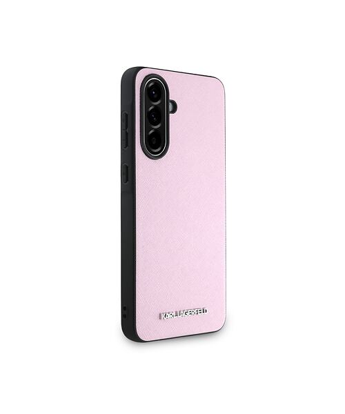 Karl Lagerfeld PU Saffiano Metal Logo Zadní Kryt pro Samsung Galaxy A56 Pink