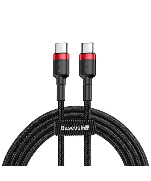 Baseus datový kabel Cafule USB-C PD2.0 1m 60W (20V 3A) černo-červený