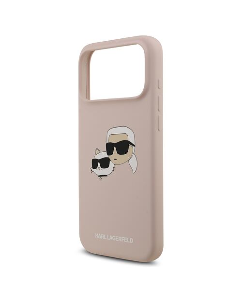 Karl Lagerfeld Liquid Silicone Double Heads MagSafe Zadní Kryt pro iPhone 17 Pro Max Pink