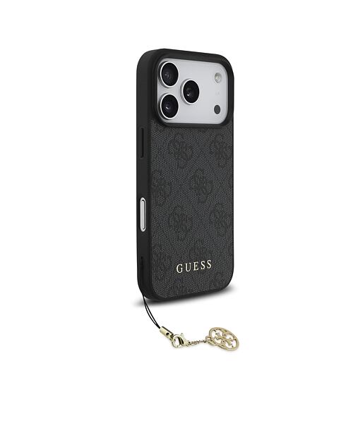 Guess 4G Charm MagSafe Zadní Kryt pro iPhone 17 Pro Tone on Tone Grey