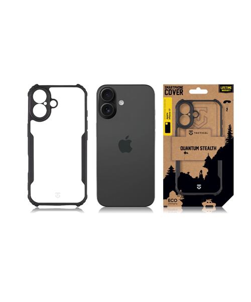 Tactical Quantum Stealth Kryt pro Apple iPhone 17 Clear/Black