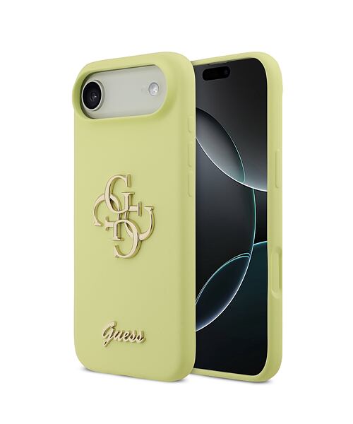Guess Liquid Silicone 4G Metal Logo Zadní Kryt pro iPhone Air Yellow