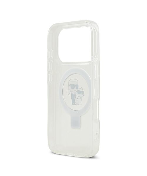 Karl Lagerfeld Ringstand Karl and Choupette MagSafe Zadní Kryt pro iPhone 17 Pro White