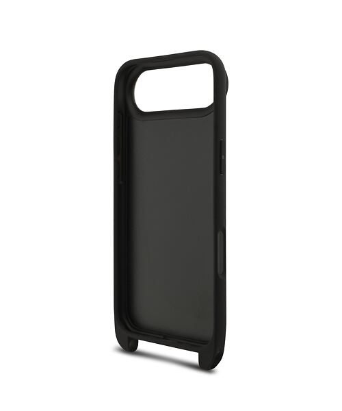 Karl Lagerfeld Saffiano Crossbody Popruh Metal Karl and Choupette Zadní Kryt pro iPhone Air Black