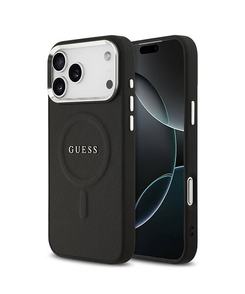 Guess PU Saffiano MagSafe Zadní Kryt pro iPhone 17 Pro Max Black