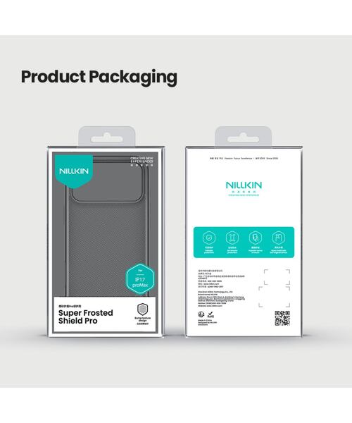 Nillkin Super Frosted PRO Zadní Kryt pro Apple iPhone 17 Pro Max Transparent Black