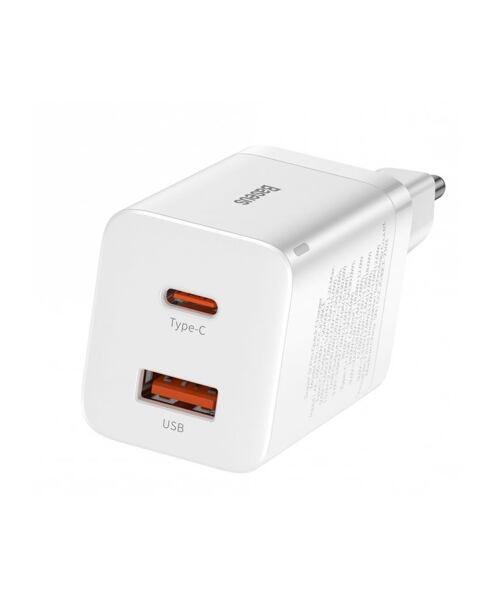 Baseus CCSUPP-E02 Super Si Quick Nabíječka USB + USB-C 30W White